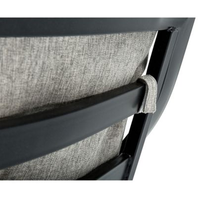 Image showing  Lawrence 7 pc. Dining Set in Silver Linings with 6 Swivel Rockers and a 66 in. x 38 in. Glass-Top Table