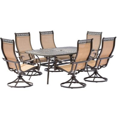 Cambridge Legacy 7 pc. Outdoor Dining Set with Six Swivel Rockers and a Large Cast-Top Dining Table