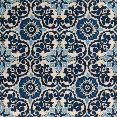 Image showing 9 th Cambridge Margate 7 pc. Dining Set in Navy Blue with 6 Swivel Rockers and a 40 in. x 67 in. Dining Table