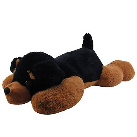 Red Shed 53 in. Plush Laying Rottweiler