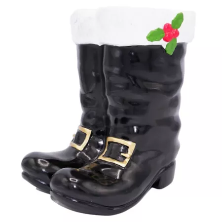 Red Shed Resin Santa Boots Planter Planters