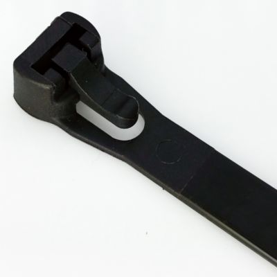 Cambridge 8 in. Black Cable Tie Releasable UV, 200602