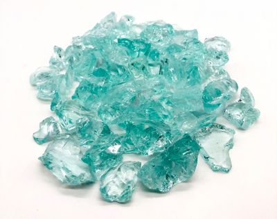 Element Fireglass Large Crystal Teal Fire Glass 10 lb., 22346