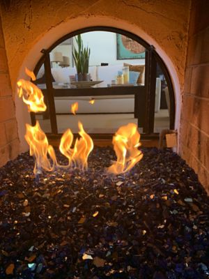 Image showing  Medium Black Reflective Fire Glass by Element Fire Glass 10 lb., 12789