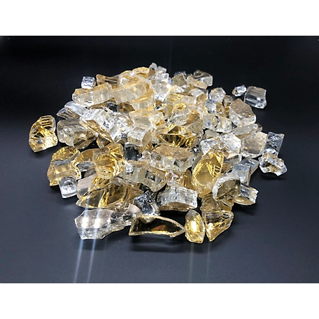 Element Fireglass Large 1/2 in. Champagne Reflective Fire Glass by Element Fire Glass 10 lb., 92109