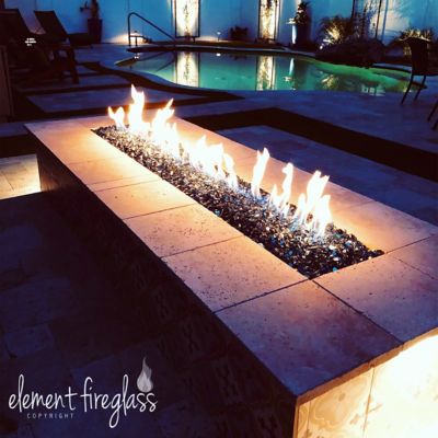 Image showing  Large 1/2 in. Black Reflective Fire Glass by Element Fire Glass 10 lb., 10013