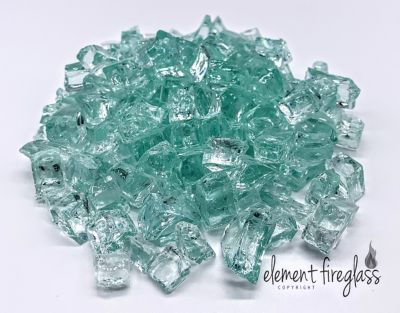 Element Fireglass Large 1/2 in. Aquamarine Fire Glass by Element Fire Glass 10 lb., 12116