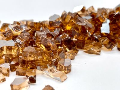 Image showing  Medium Copper Reflective Fire Glass 10 lb., 12755