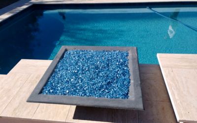 Image showing  Medium Pacific Blue Reflective Fire Glass 10 lb., 12287
