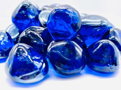Image showing  Smooth Cobalt Diamond Fire Glass 10 lb., 310222