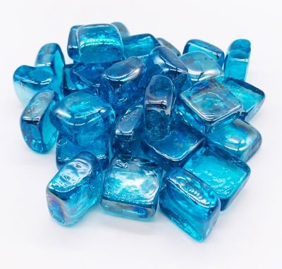 Element Fireglass Smooth Turquoise Cube Fire Glass 10 lb., 10652