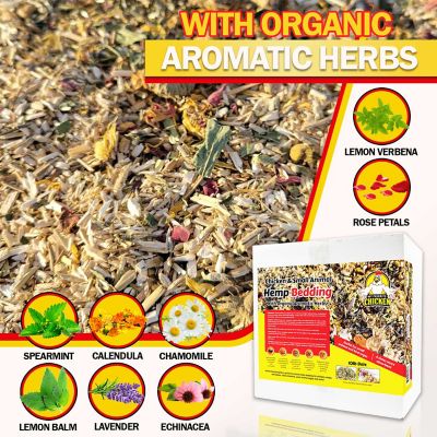 Image showing  Hemp Bedding for Chickens & Small Animals with Organic Aromatic Herbs, 1 cu. ft.