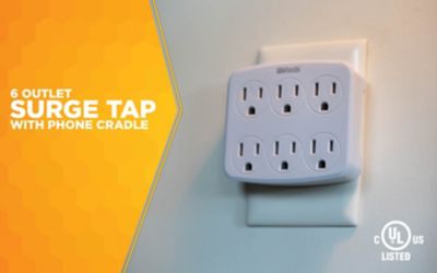 Image showing  15A 6-Outlet Wall Tap, Grounded