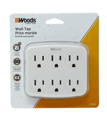 Image showing 5 th Woods 15A 6-Outlet Wall Tap, Grounded