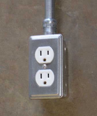 Image showing  1-Gang Steel Handy Duplex Receptacle Cover
