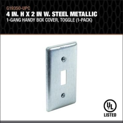 Image showing  1-Gang Steel Utility Toggle Switch Cover