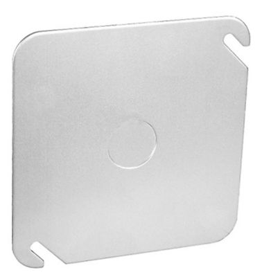 Southwire Steel 4 in. Square Flat Cover, 1/2 in.