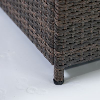 Image showing 7 th Deko Living 52 x 31.89in. Wicker Propane Gas Outdoor Fire Pit