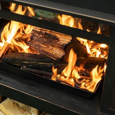 Image showing  40 in. Metal Wood-Burning Fireplace
