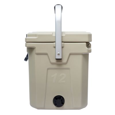 Image showing  12.6 qt. Premium Hard-Sided Cooler with Folding Handle and Molded-In Drink Holders
