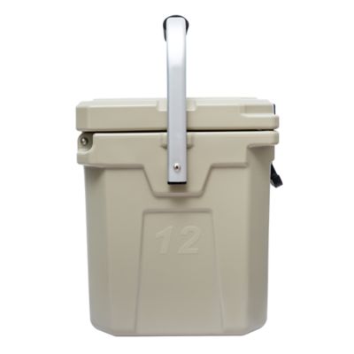 Image showing  12.6 qt. Premium Hard-Sided Cooler with Folding Handle and Molded-In Drink Holders