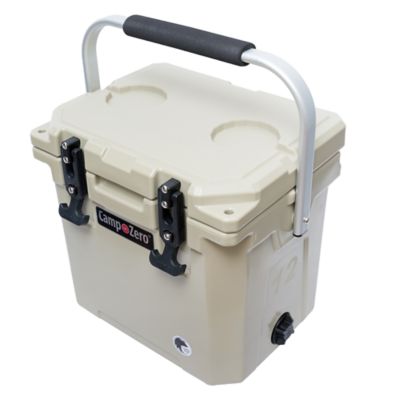 Image showing  12.6 qt. Premium Hard-Sided Cooler with Folding Handle and Molded-In Drink Holders