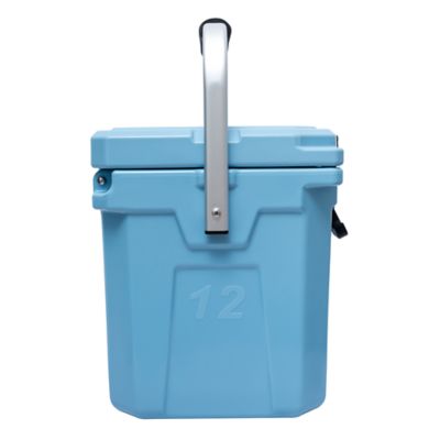 Image showing  12.6 qt. Premium Hard-Sided Cooler with Folding Handle and Molded-In Drink Holders