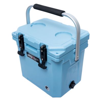 Image showing  12.6 qt. Premium Hard-Sided Cooler with Folding Handle and Molded-In Drink Holders
