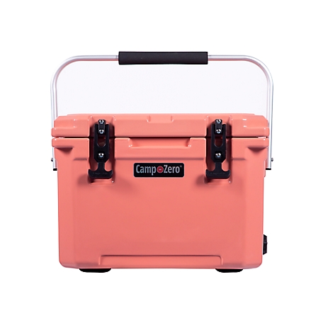 Camp-Zero 20L - 21 Qt. Premium Cooler with Folding Handle and Four Molded-In Drink Holders