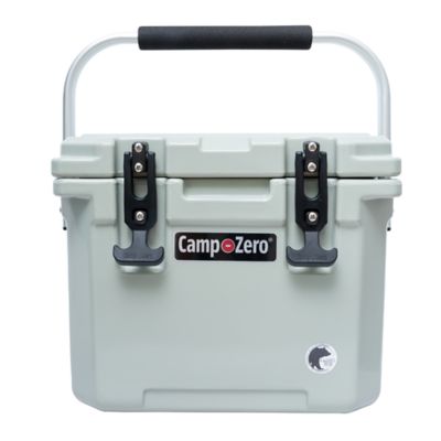 Camp-Zero 10.6 qt. Premium Hard-Sided Cooler with Folding Handle and 2 Molded-In Cup Holders