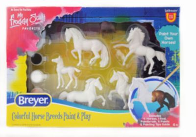 Breyer Stablemates Colorful Horse Breeds Paint and Play