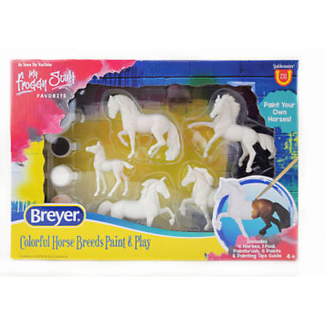 Breyer Stablemates Colorful Horse Breeds Paint and Play