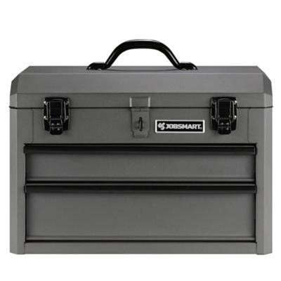 JobSmart 18 in. 2-Drawer Steel Tool Box, Black