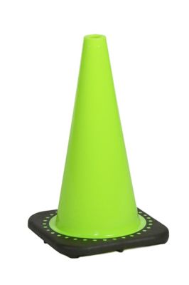 Mutual Industries 18 in. Plain Lime Safety Traffic Cone