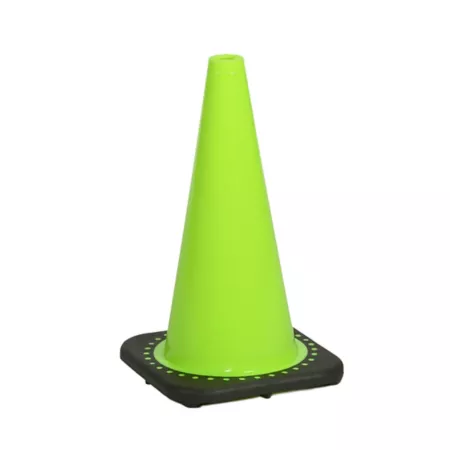 Mutual Industries 18 in Plain Lime Safety Traffic Cone Traffic Cones