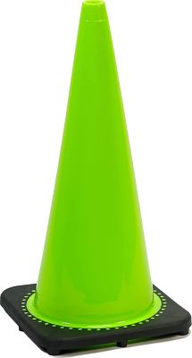 Mutual Industries Traffic Cone 36 in High. 10 lb. Lime Plain