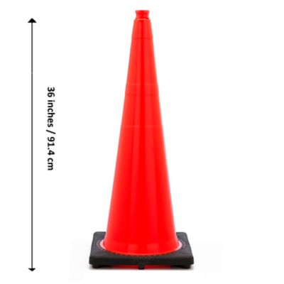 Image showing  36 in. Plain Orange Safety Traffic Cone