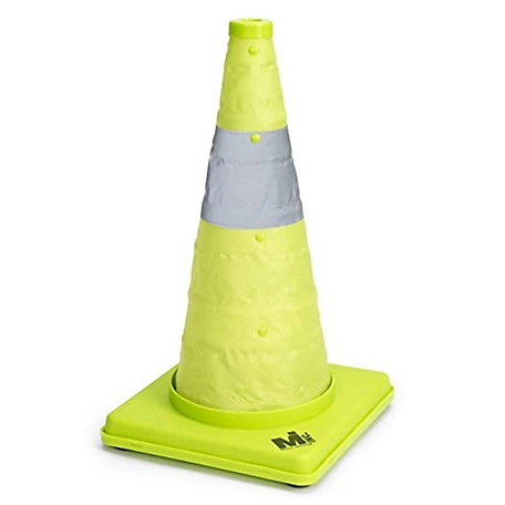 Mutual Industries 18 Inch Lime Collapsible Cones, 1 pack