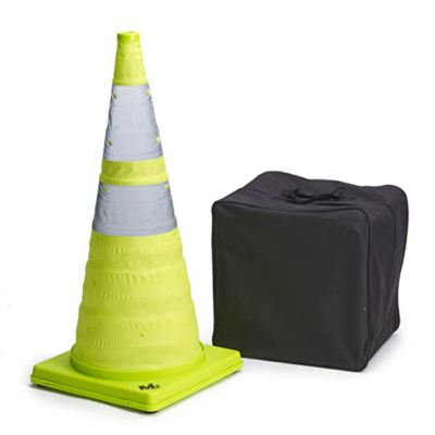 Mutual Industries 28 in. Lime Collapsible Safety Cones, 5-Pack
