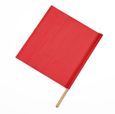 Mutual Industries 18 in. x 18 in. x 24 in. Red Highway Traffic Safety Flag (Pack of 10)