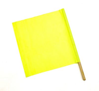 Mutual Industries 18 in. x 18 in. x 24 in. Lime Highway Traffic Safety Flag (Pack of 10)