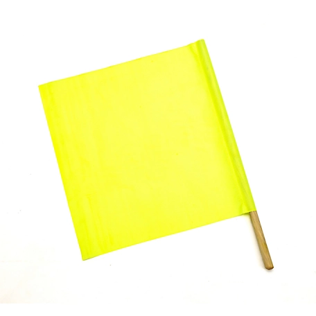 Mutual Industries 18 in. x 18 in. x 24 in. Lime Highway Traffic Safety Flag (Pack of 10)
