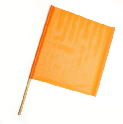 Mutual Industries Orange Heavy-Duty Open Mesh Safety Flags, 12 in. x 24 in., 10-Pack