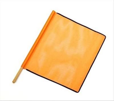 Mutual Industries Heavy-Duty Open Mesh Safety Flag with Black Binding, 18 in. x 18 in. x 24 in., Orange(Pack of 10)
