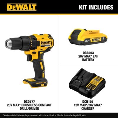 Image showing  DCD777D1 1/2 in. Drill Driver Kit with 2 Amp Hr Battery