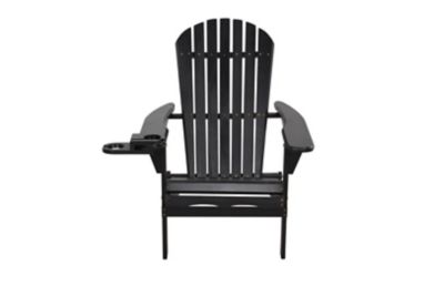 Image showing  Foldable Adirondack Chair with Cup Holders with Ottoman