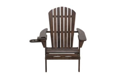 Image showing  Foldable Adirondack Chair with Cup Holders with Ottoman