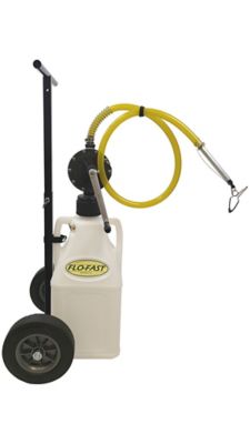 FLO-FAST 7.5 gal. Plastic Pump, Container and Cart Fluid Transfer System