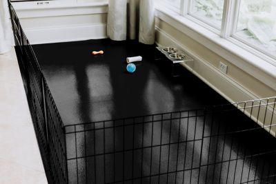 Image showing  Ceramic Texture Vinyl Pet Floor Protector, 5 ft. x 10 ft., Midnight Black
