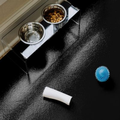 Image showing  Ceramic Texture Vinyl Pet Floor Protector, 5 ft. x 10 ft., Midnight Black